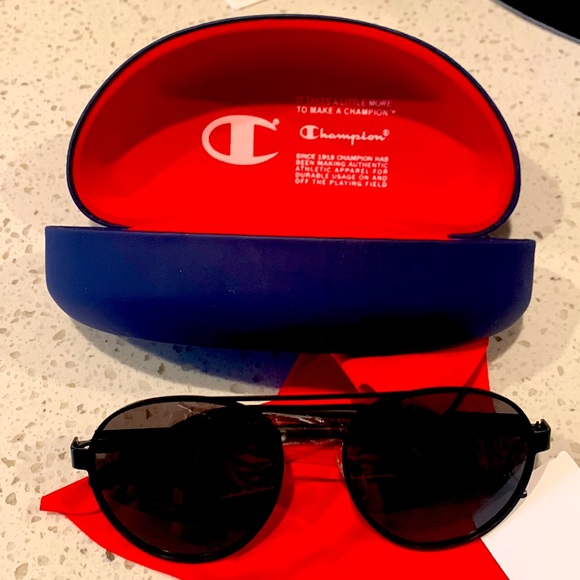 Champion Accessories - Champion sunglasses-black frame and lens lens cloth and case NWT